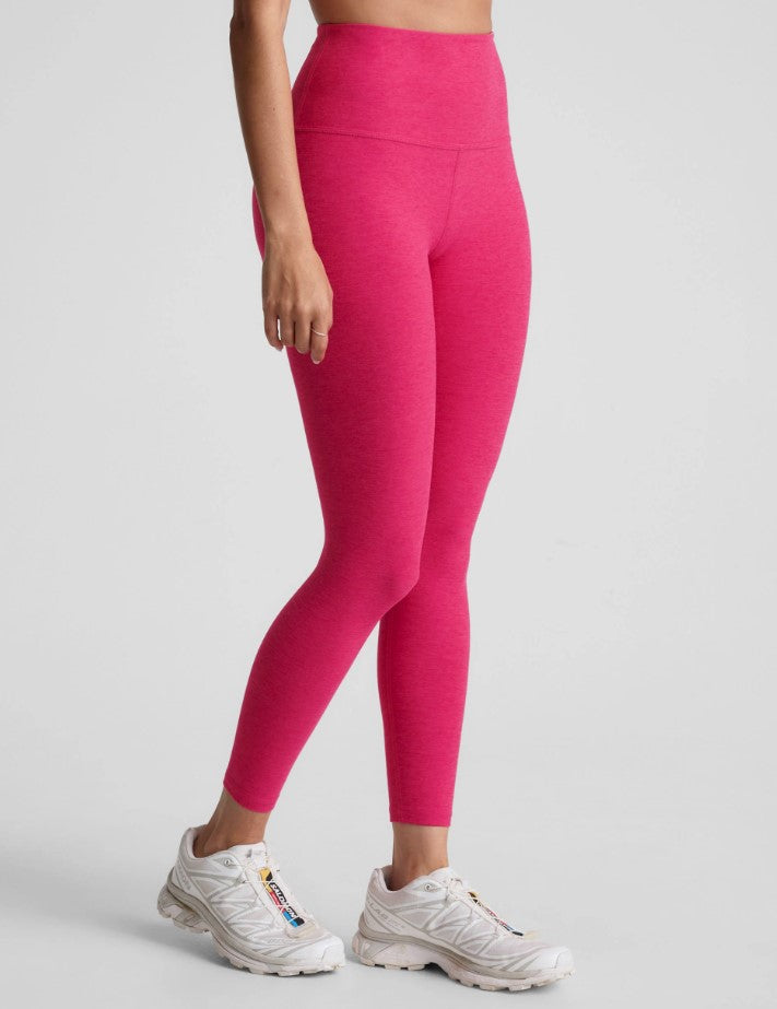 Spacedye High Waist Midi Legging - Vivid Pink Heather