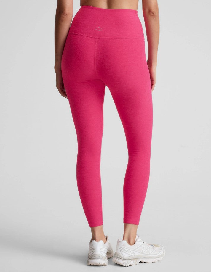 Spacedye High Waist Midi Legging - Vivid Pink Heather