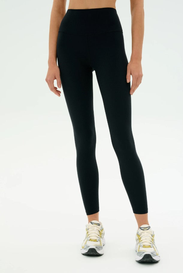 Black Airweight Rib High Waist 7/8th Legging