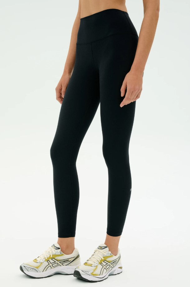 Black Airweight Rib High Waist 7/8th Legging