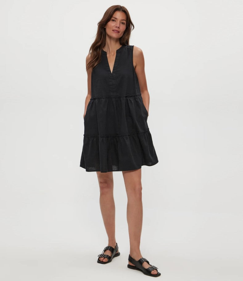 Black Sandra Linen Dress