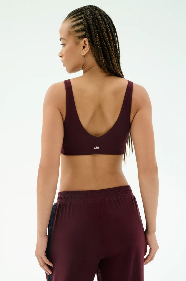 Airweight Scoop Back Bra - Dark Cherry