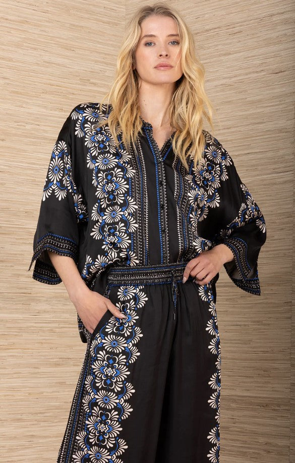 Zaria Oversized Button Down - Black