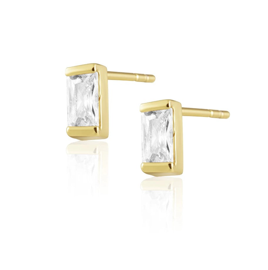 Sheila Baguette Stud Earring