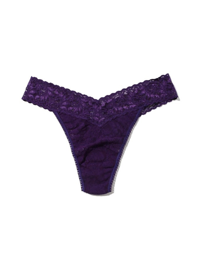 Signature Lace Original Rise Thong - Snow Day
