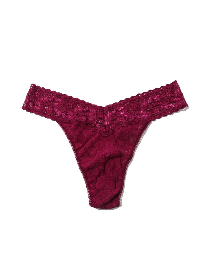 Signature Lace Original Rise Thong - Sugar Plum