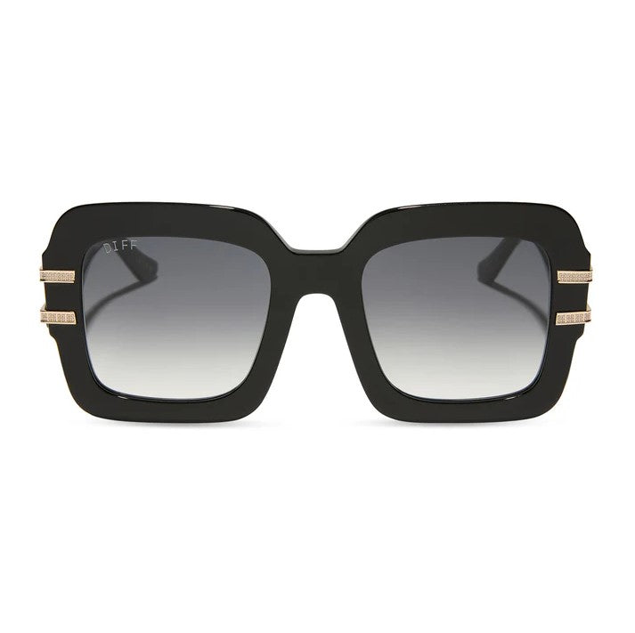 Tanya Sunglasses - Black + Grey Gradient
