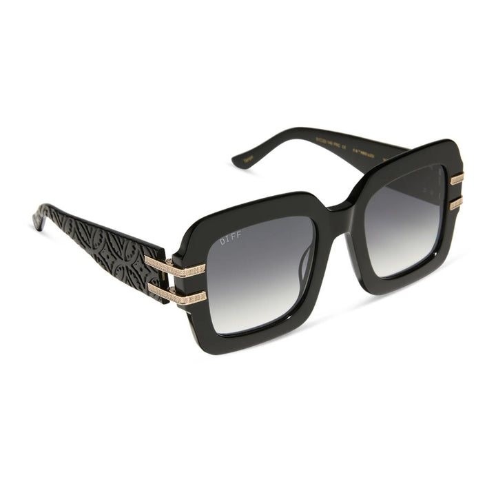 Tanya Sunglasses - Black + Grey Gradient