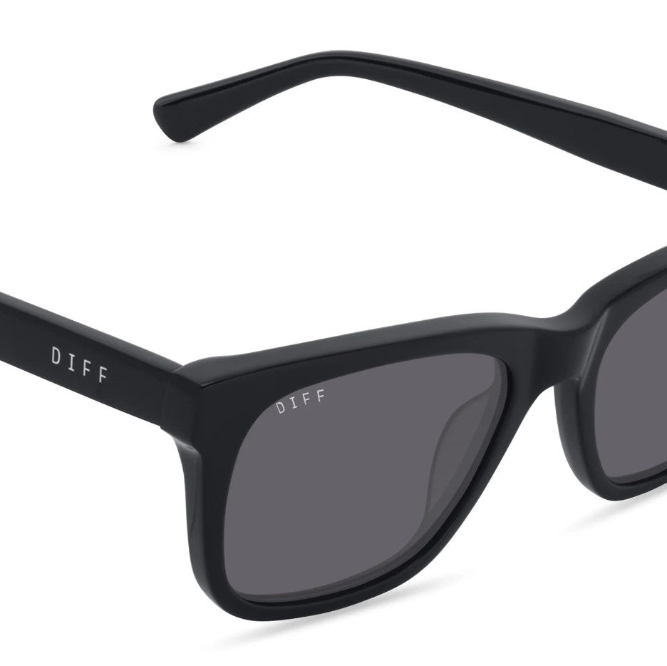 Wesley Sunglasses - Black + Grey Polarized