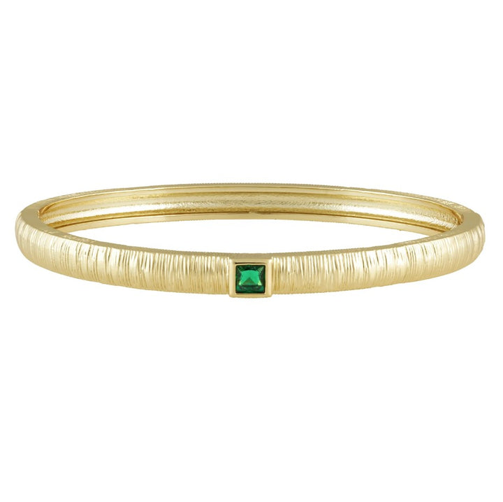 Winnie Emerald CZ Bangle