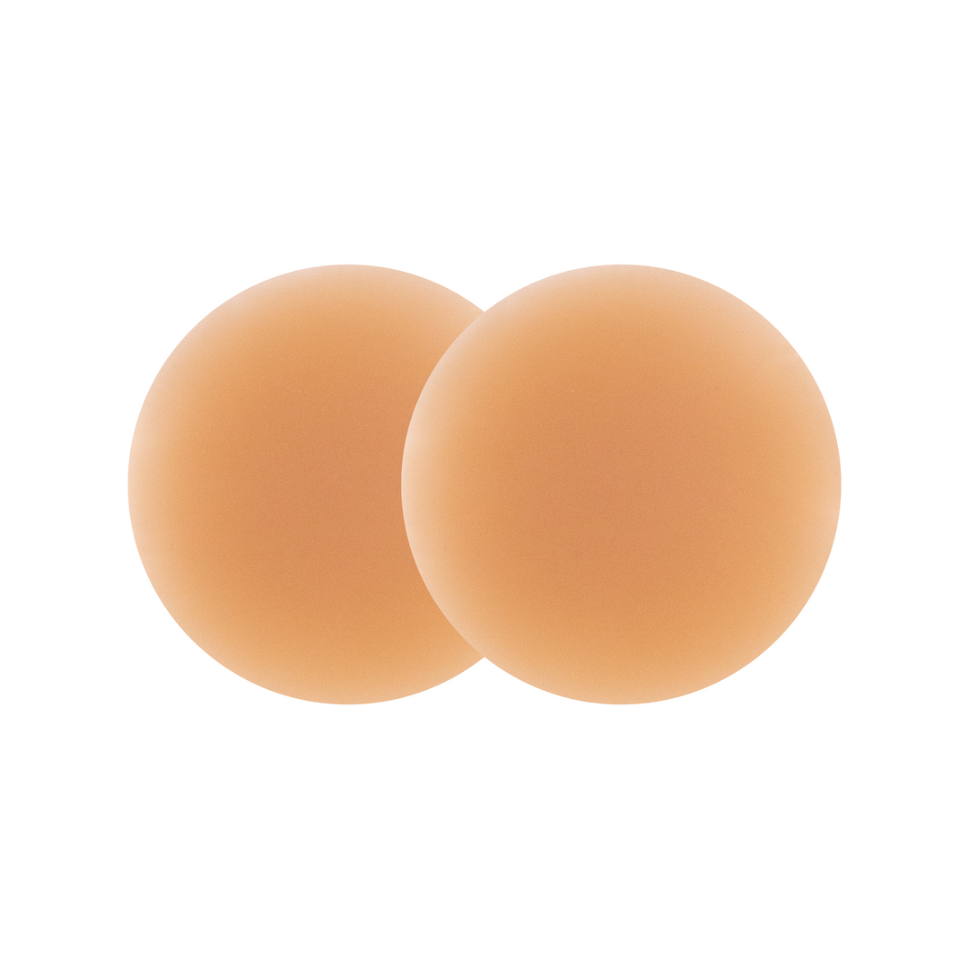 Detail shot of Boob-eez 6cm medium tint nipple covers.