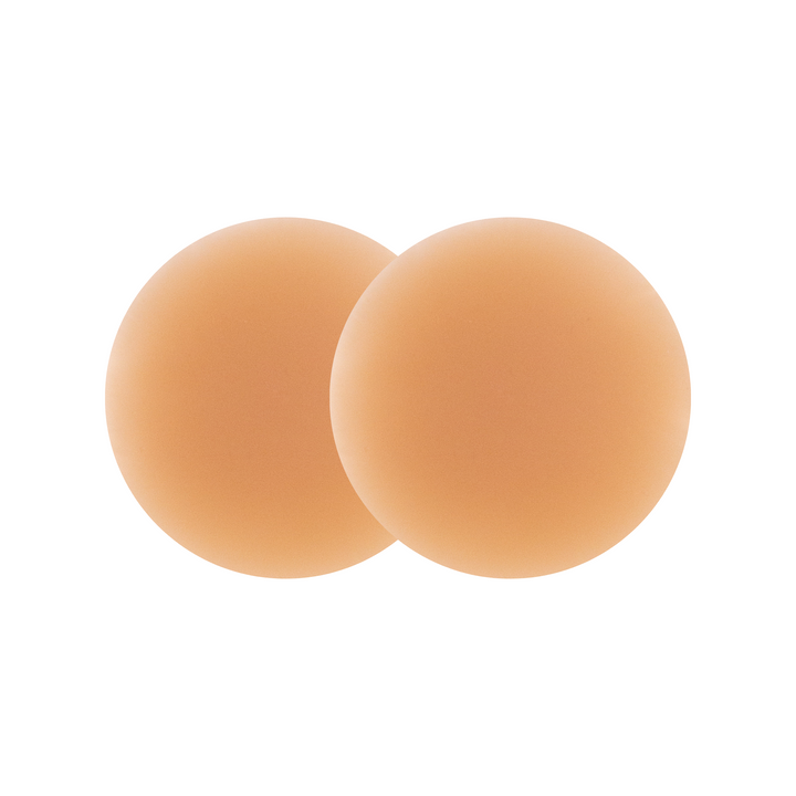 Detail shot of Boob-eez 6cm medium tint nipple covers.