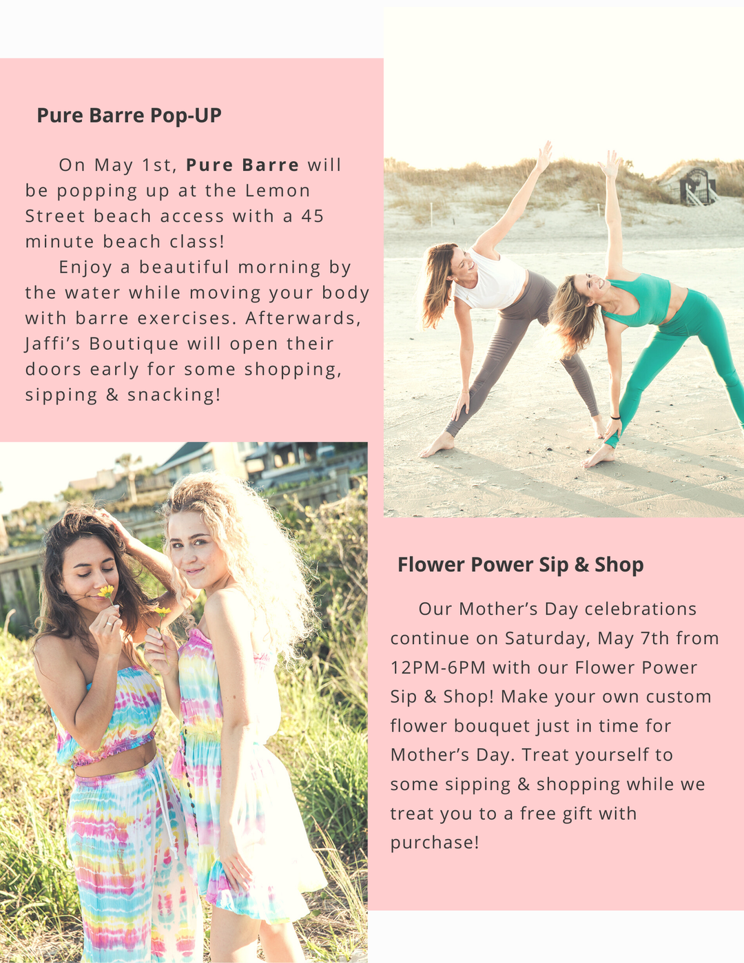 Sip + Shop with us on May 1st and May 7th! - Jaffi's