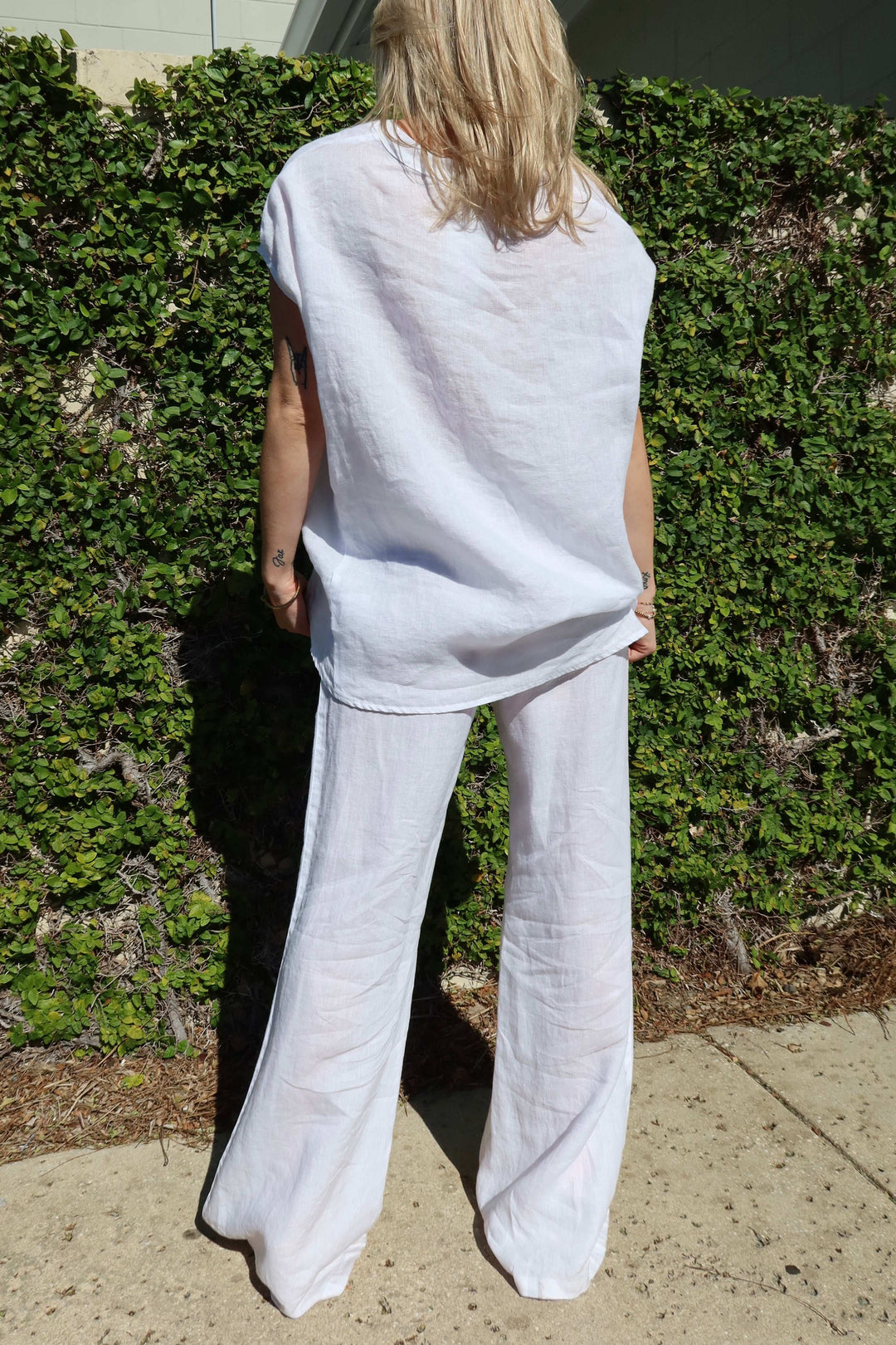 Linen Fold Over Pant