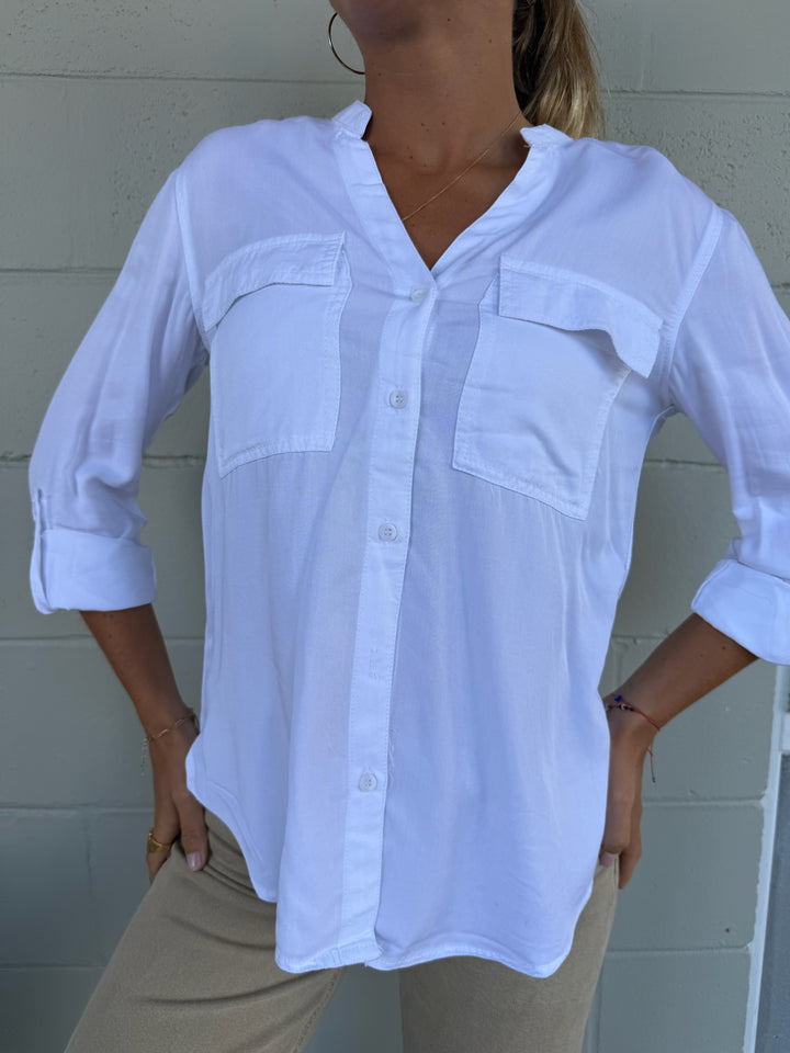 Addilyn Button Down - Optic White