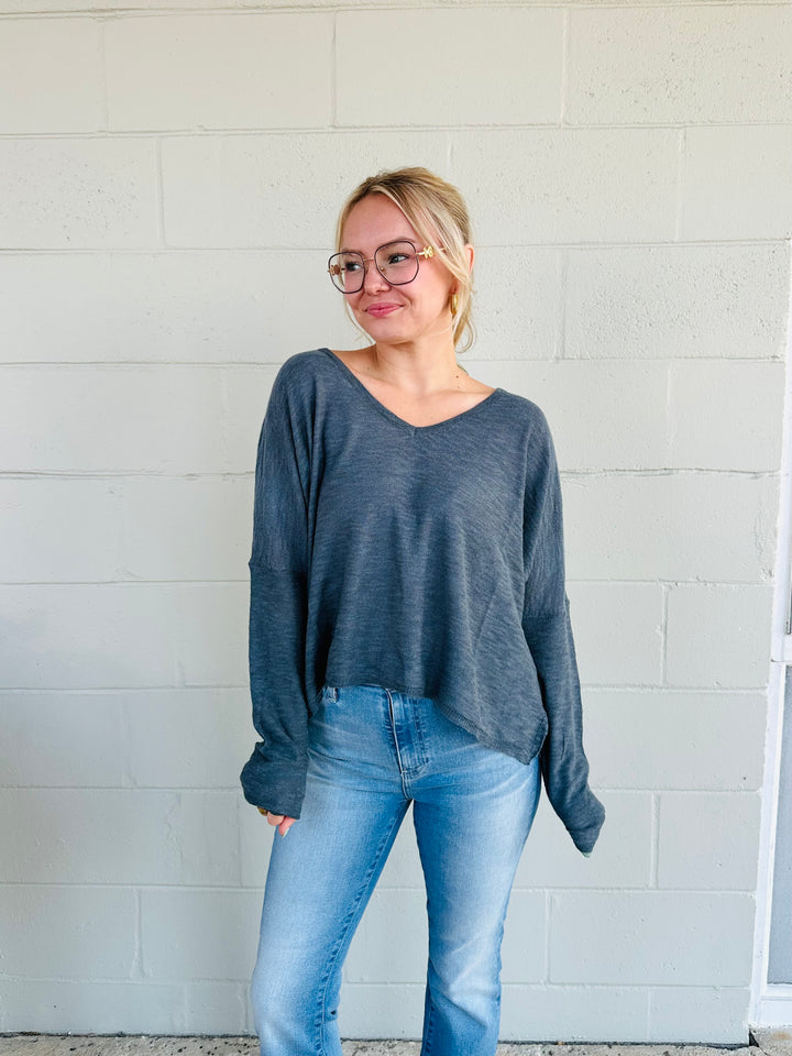 Dolphin Knit Sweater - Basalt