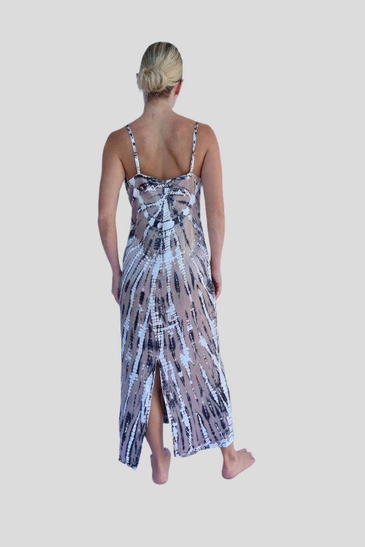 Jayla Midi Slip Dress - Shitake Nexus Wash