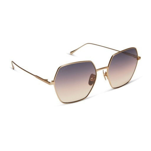 Harlowe Sunglasses - Brushed Gold + Twilight Gradient