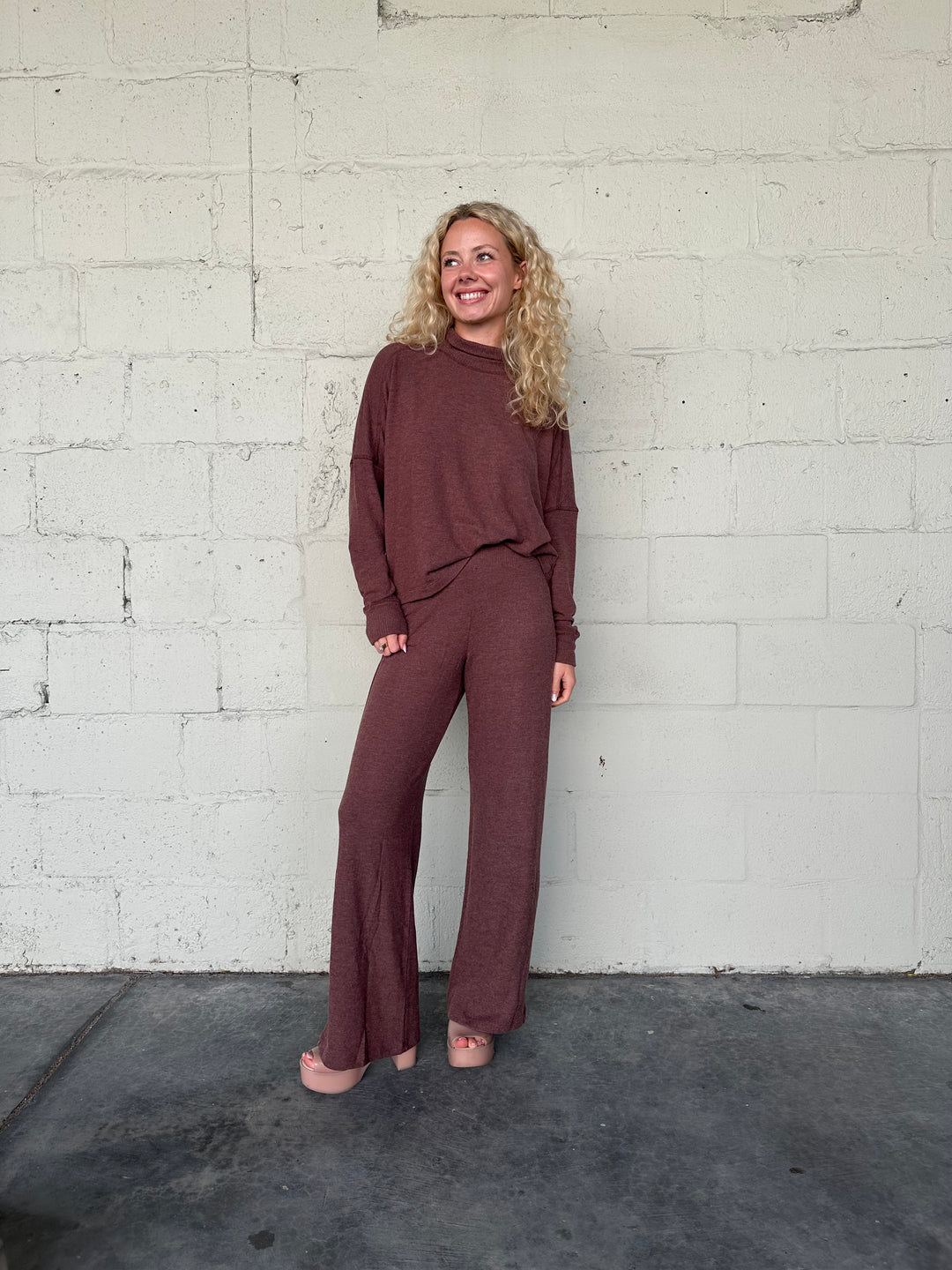 Jones Wide Leg Pant - Espresso