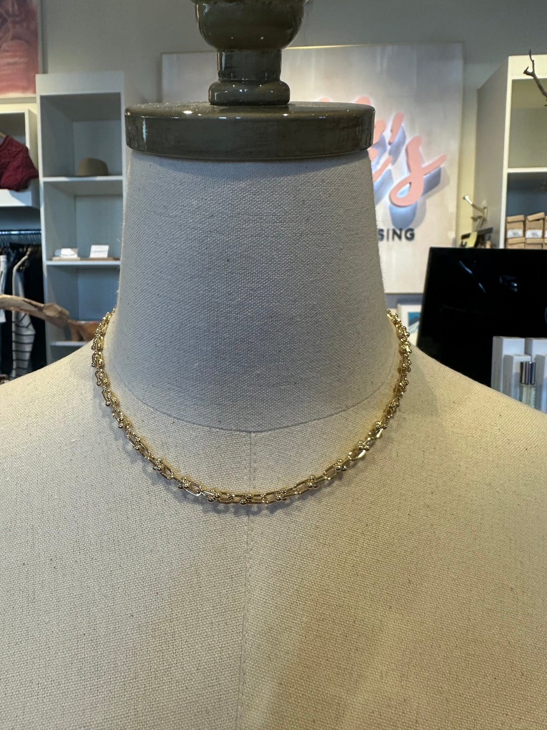 17.5" 3mm U Link Chain Necklace - Jaffi's