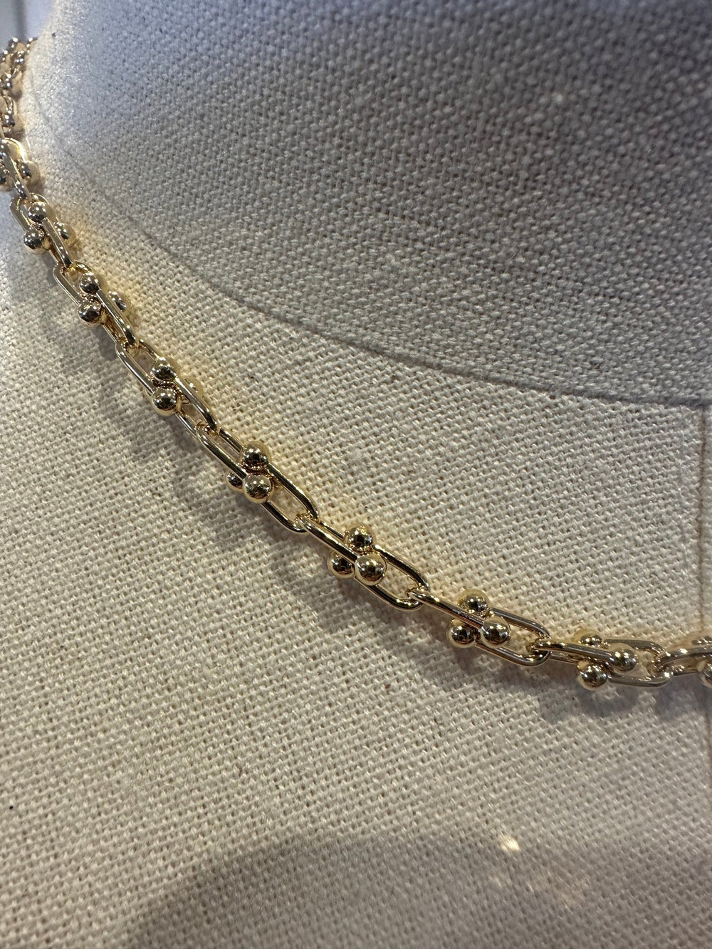 17.5" 3mm U Link Chain Necklace - Jaffi's