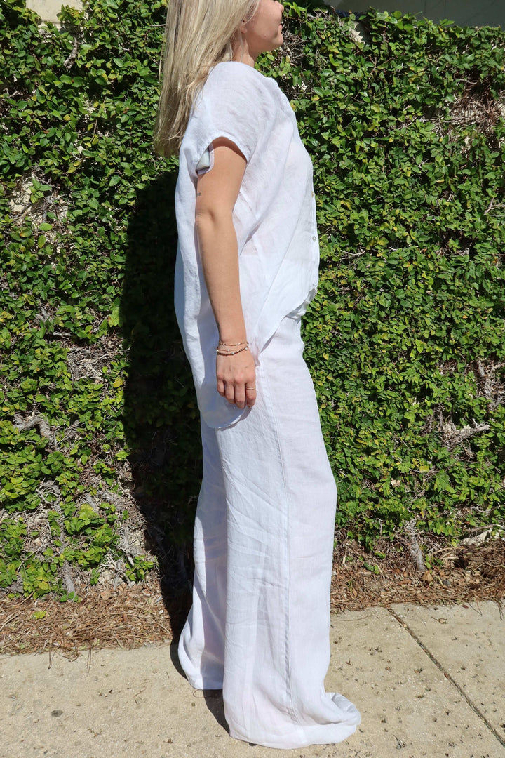 Linen Fold Over Pant