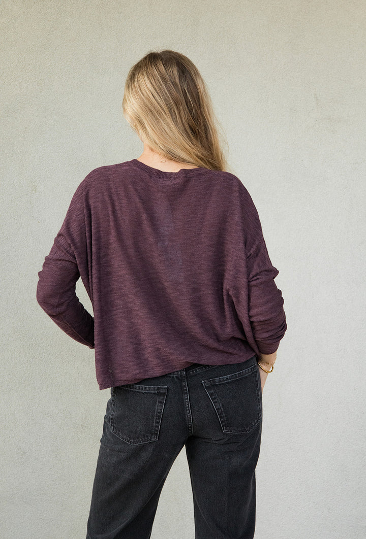 Sandcastle Knit Sweater - Midnight Plum