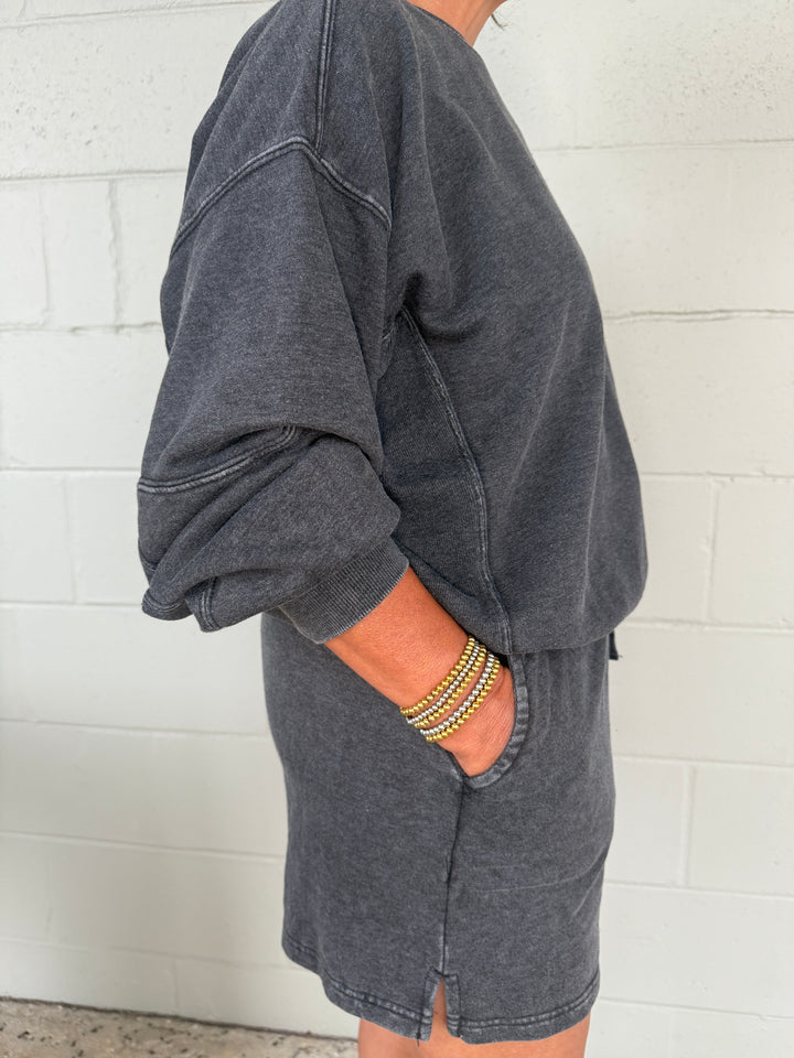 Black French Terry Pullover