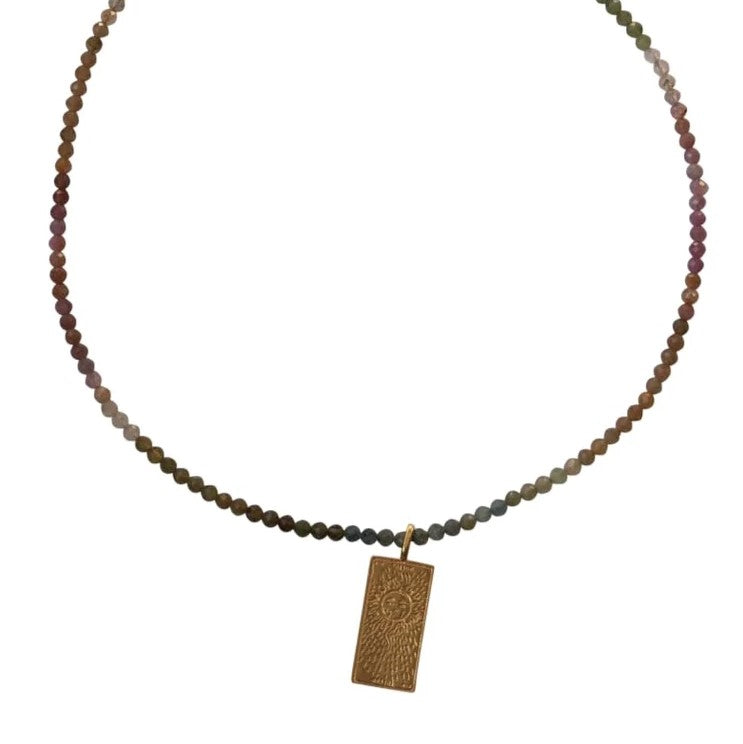 
                  
                    Tourmaline & Gold Charm Necklace
                  
                