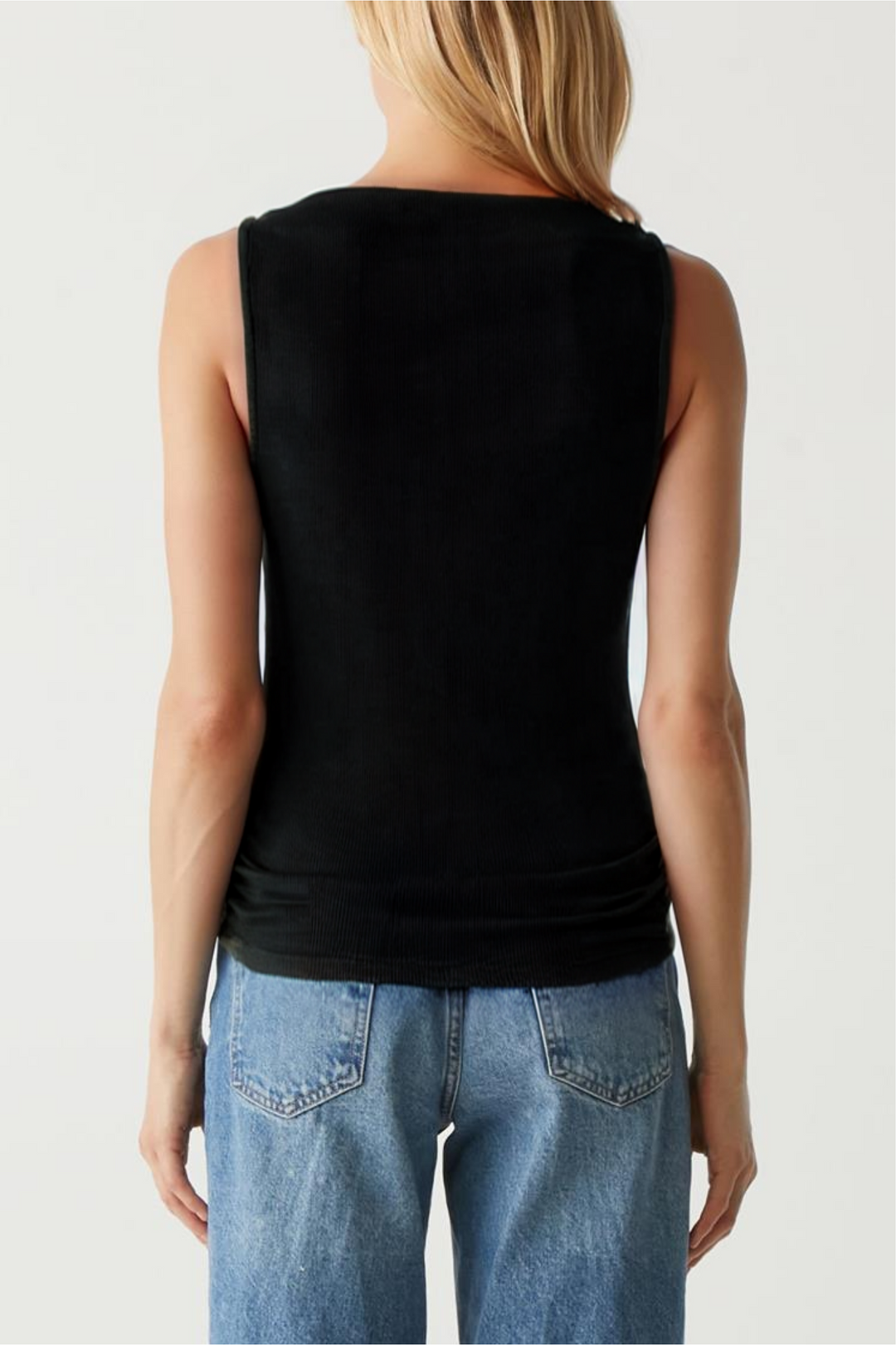 Coco Ruched Boat Neck Tank