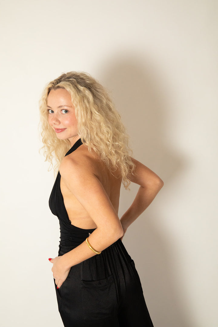 Jersey Halter Top - Black
