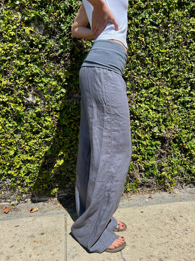 
                  
                    Linen Fold Over Pant
                  
                