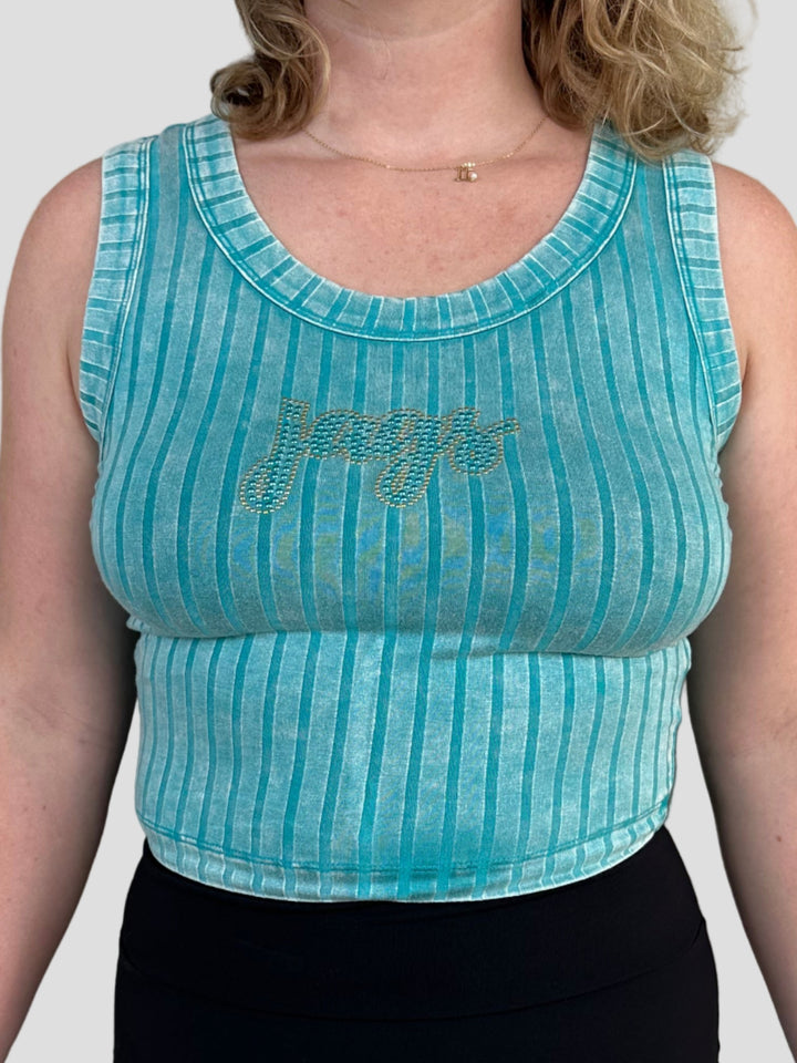 Teal Jags Crop Tank