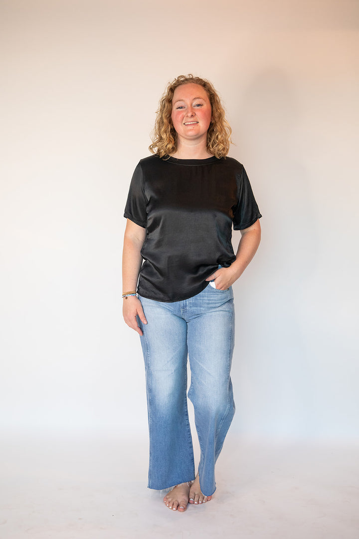 Ocean Side Silky Tee - Black