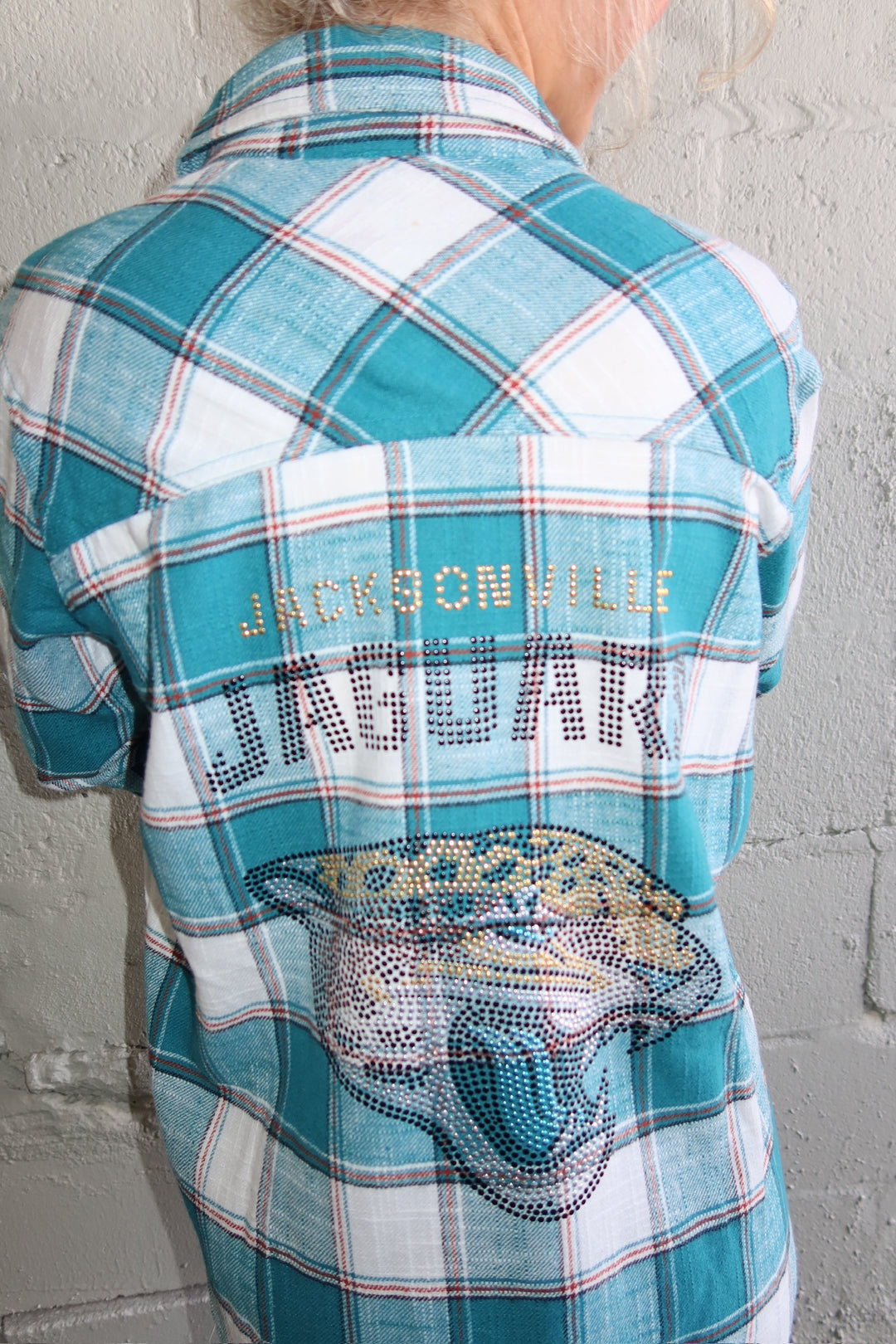 Jaguars Plaid Button Down