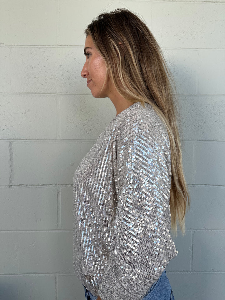 Glimmer Top - Champagne Sequin