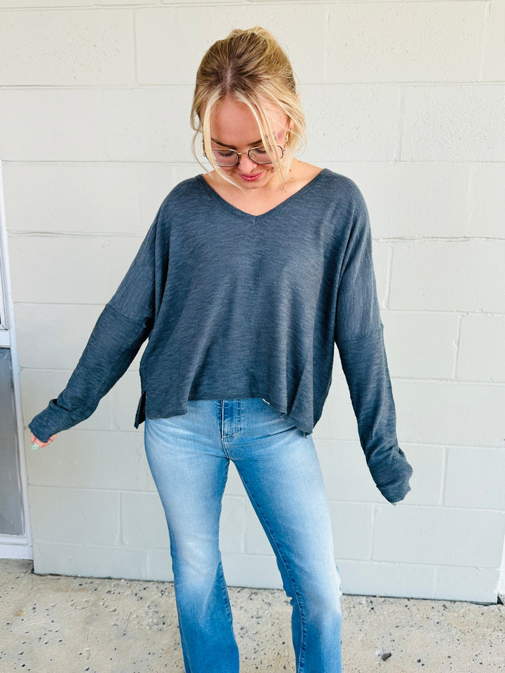 Dolphin Knit Sweater - Basalt