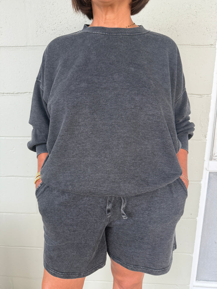 Black French Terry Short