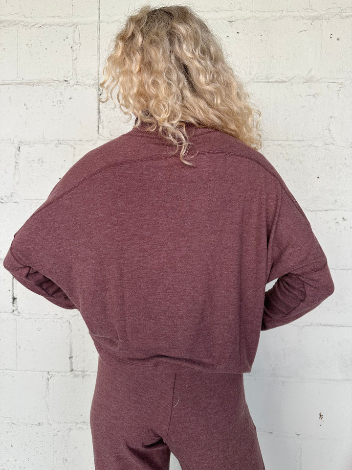 Frida Mock Neck Top - Espresso