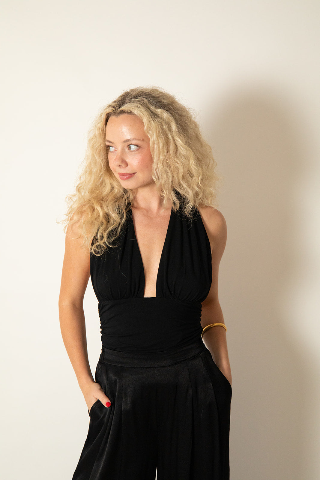 Jersey Halter Top - Black