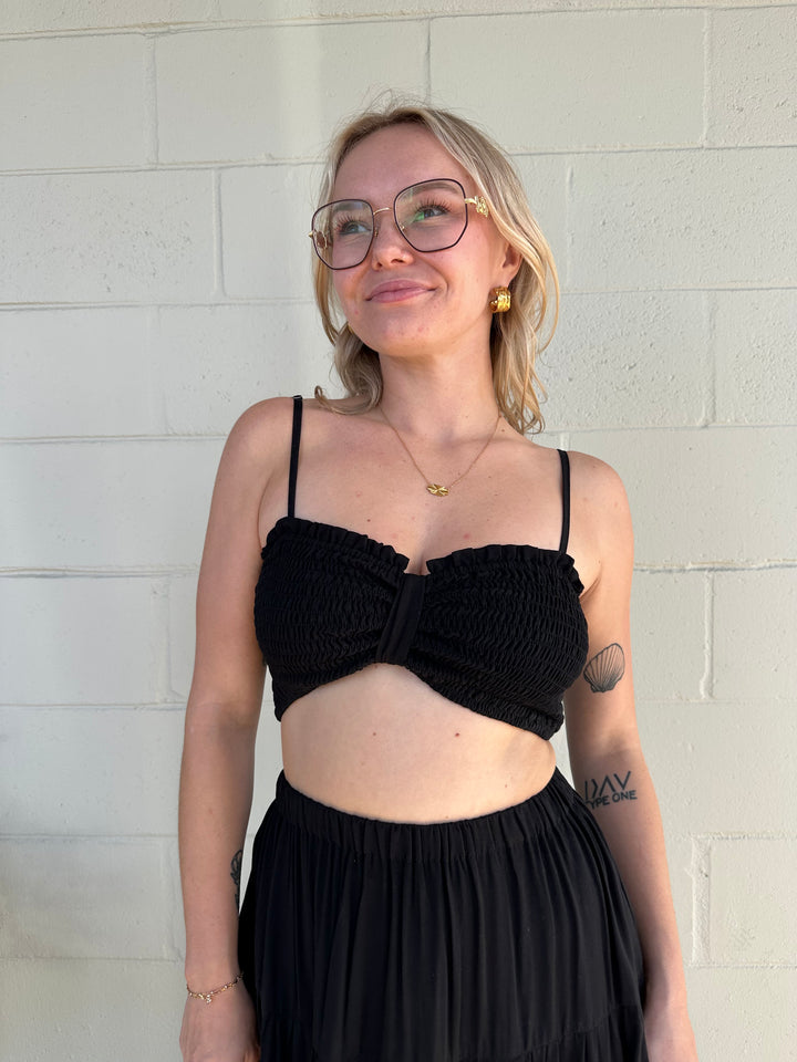 Sunny Crop Top - Black