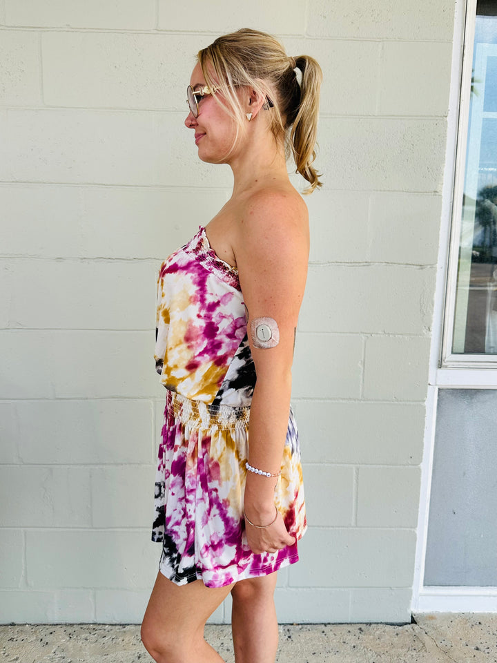 Tube Mini Dress - Multi Tie Dye