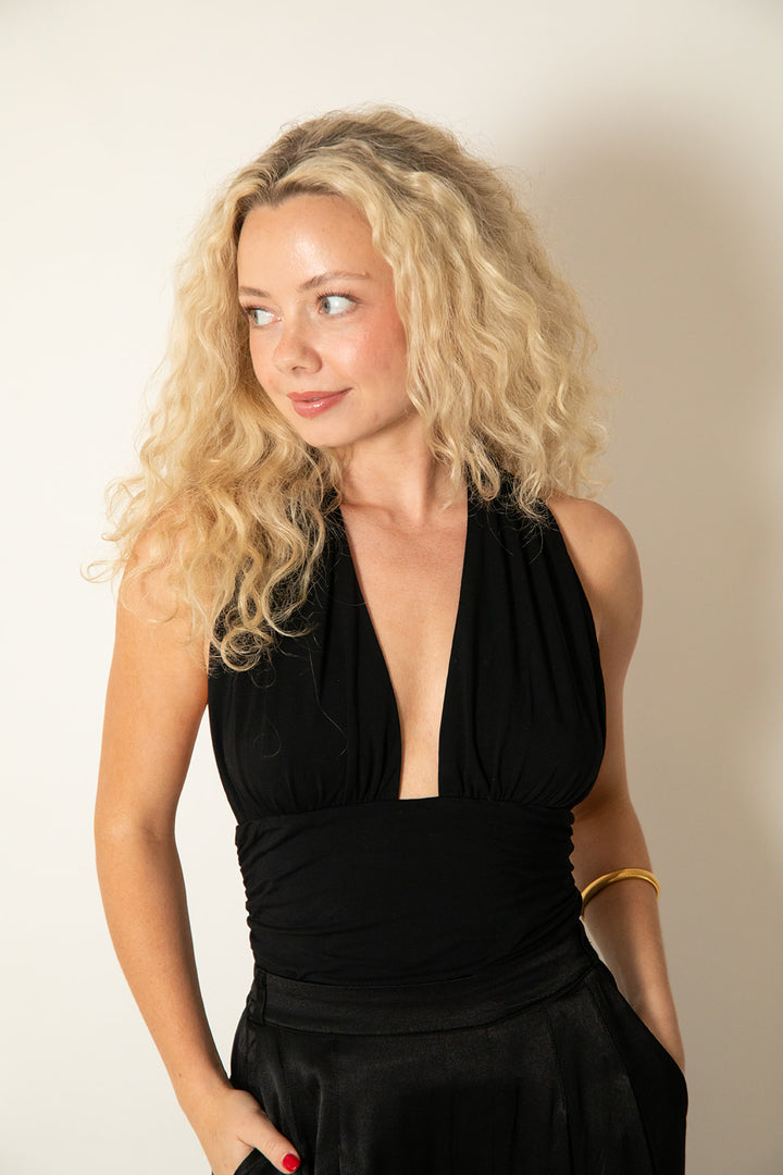 Jersey Halter Top - Black