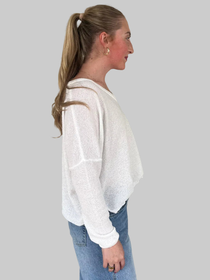 Catamaran Knit Top - White