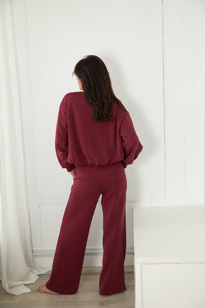Modal Drawstring Pant - Rosewood