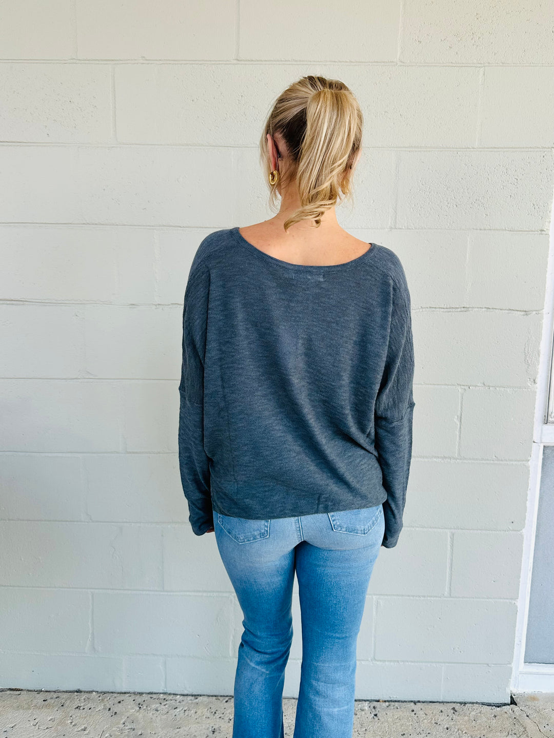 Dolphin Knit Sweater - Basalt