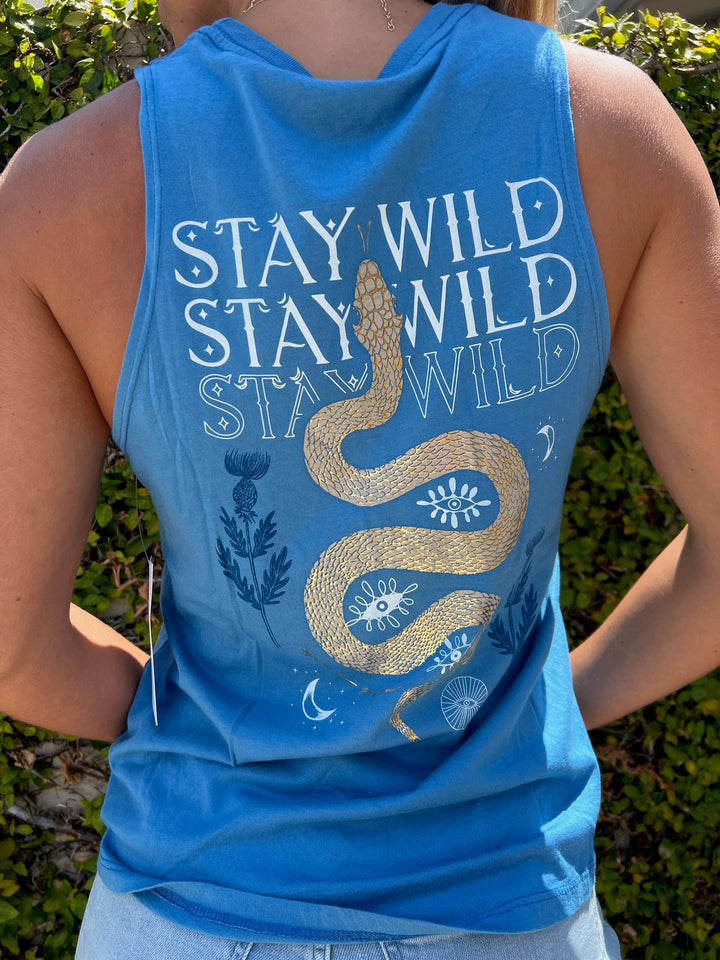 Stay Wild Jade Muscle Tank