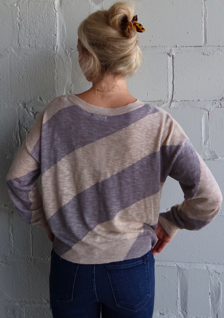 Biased Knit Sweater - Dime