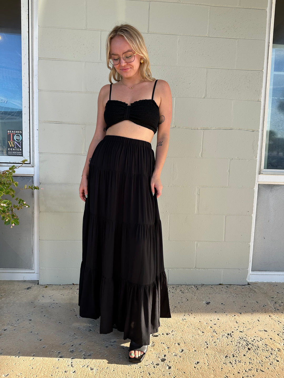 Sunny Crop Top - Black