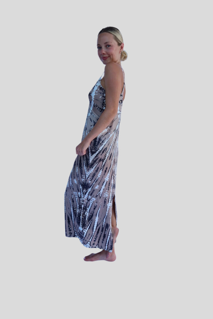 Jayla Midi Slip Dress - Shitake Nexus Wash